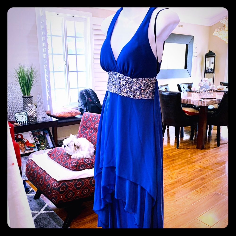 Blue cocktail High lowdress